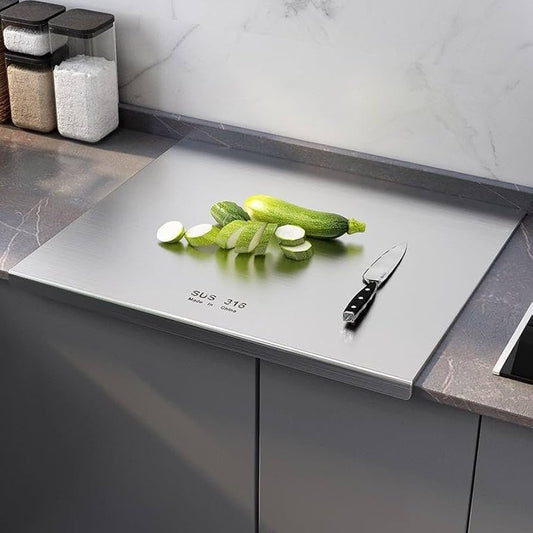 Scratch Less Stainless Steel Kitchen Chopping Board 41 x 31 Cm (Big Size) 306 Food Grade Steel