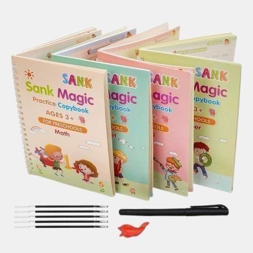 Magic Book for Kids(4 Books+10 Refills+1 Pen+1 Grip) Buy 1 Get 1 Free
