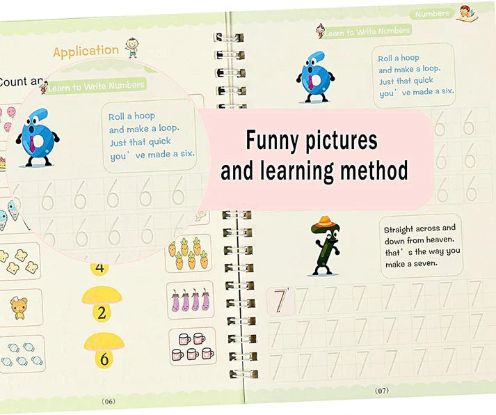 Magic Book for Kids(4 Books+10 Refills+1 Pen+1 Grip) Buy 1 Get 1 Free
