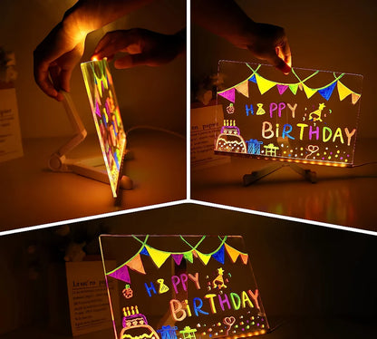3D LED Light Glass Acrylic Writing pad