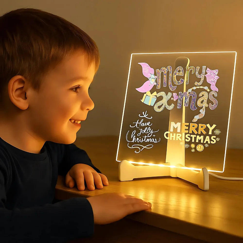 3D LED Light Glass Acrylic Writing pad