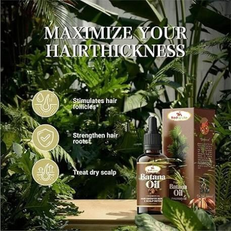 Batana + Rosemary Hair Growth Oil & Serum Combo | Controls Hair Fall, Boosts Growth & Adds Shine | Buy 1 Get 1 Free
