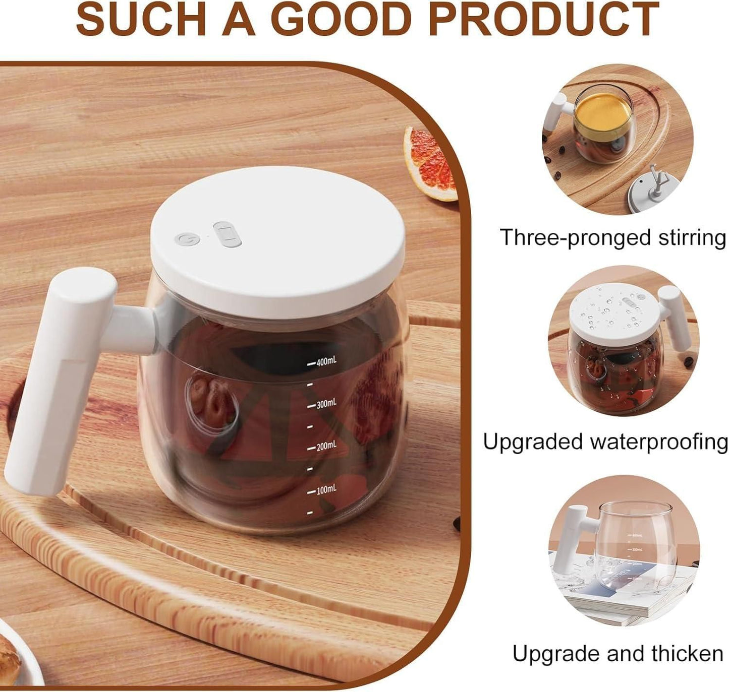 Self Stirring Coffee Mug (USB chargeable)